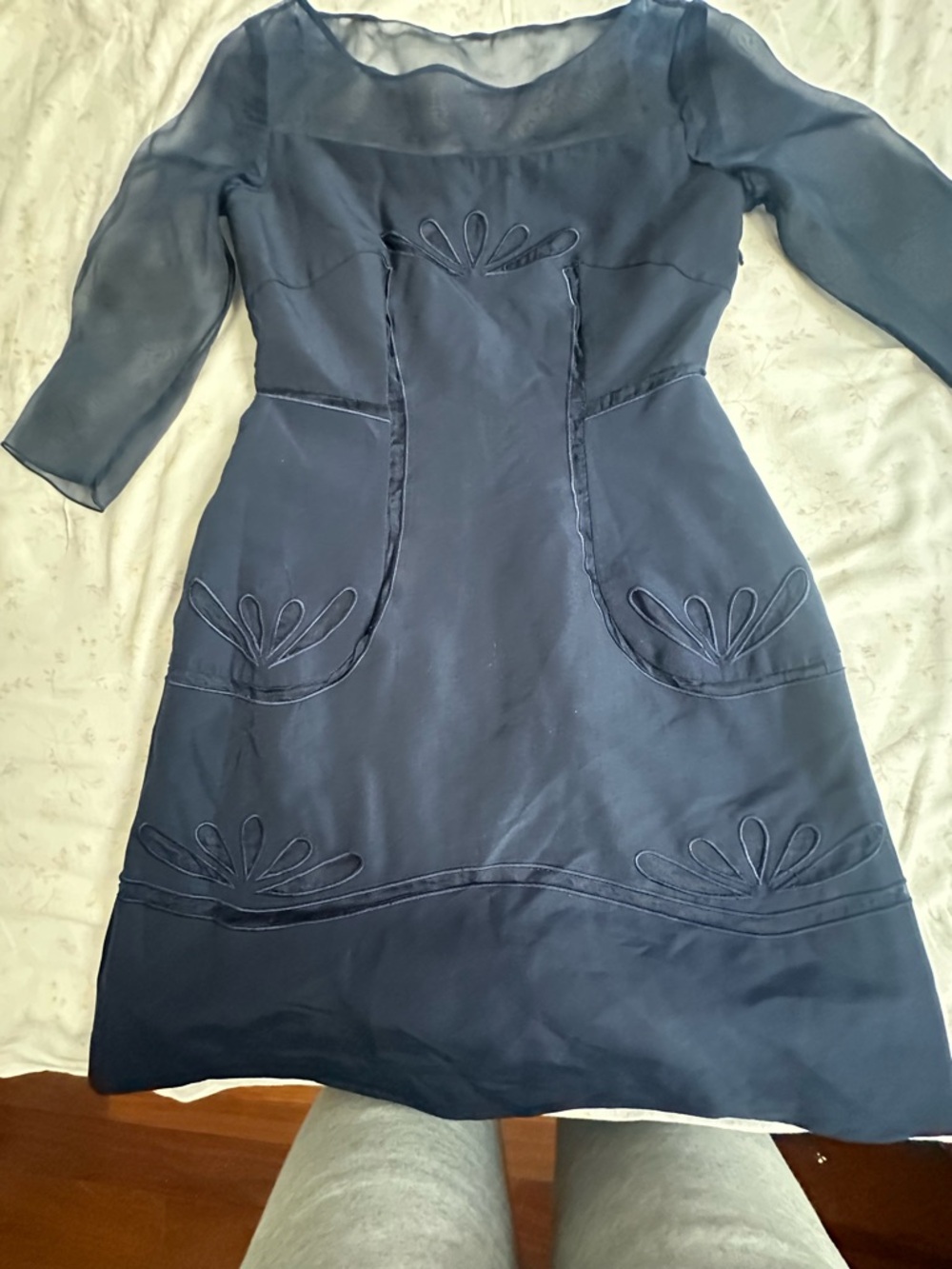 Navy Midi Dress - Brand Unknown